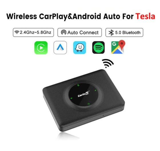 Μετατροπή του ενσύρματου εργοστασιακού Apple Car Play & Android auto σε ασύρματο, με αυτόματη σύνδεση για Tesla Model 3, X, S, Y  - Διάθεση από TROP.gr