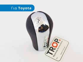 Δερμάτινο πόμολο (μπουλ) λεβιέ ταχυτήτων, για Toyota Aygo 1ης γενιάς (AB10, 2005-2014) - Φωτογράφιση TROP.gr