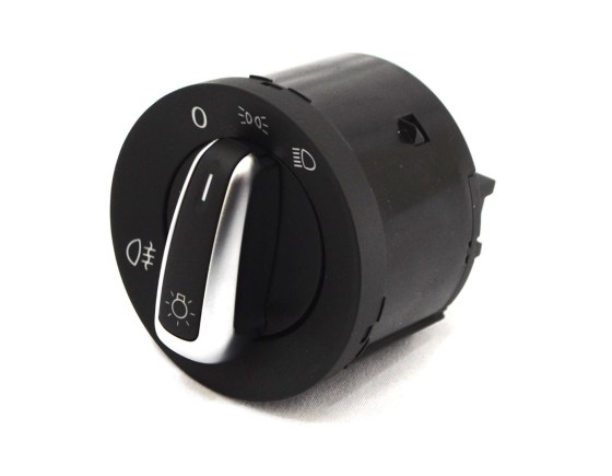 Διακόπτης Φώτων Χρώμιο για VW Golf 5, Golf 6, Polo 6R, UP, Passat B6 B7, Tiguan κα.