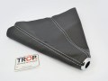 Υψηλής ποιότητας μαύρο τεχνόδερμα με γκρι ραφές - Φωτογράφηση TROP.gr