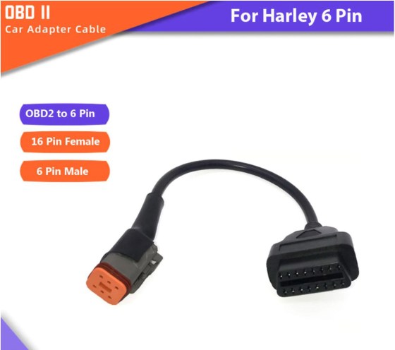 Αντάπτορας OBD2 για Μηχανάκια Harley Davidson - 6 Pin