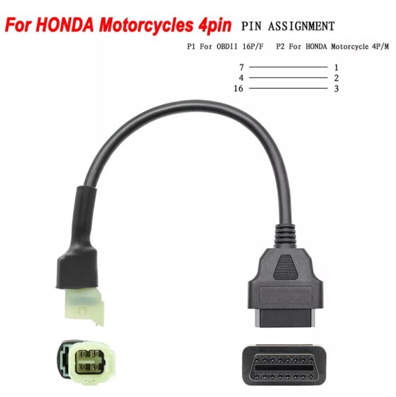 Αντάπτορας OBD2 για Μηχανάκια Honda - 4 Pin