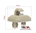 ΜΠΕΖ Άγκιστρο Σκιαδίου για AUDI A1, A3, A4, TT, A5, Q3, Q5 - Διαστάσεις