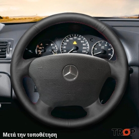 Κάλυμμα Τιμονιού Senda για MERCEDES ML-Class (W163) (1998-2005) - Μαύρα Γαζιά