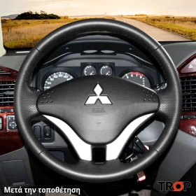 Κάλυμμα Τιμονιού Senda για MITSUBISHI L200 Pickup (2006-2010) - Μαύρα Γαζιά