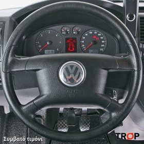 Κάλυμμα Τιμονιού Senda για VW Transporter (T5) (2003-2010) - Μαύρα Γαζιά