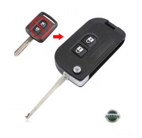 Nissan Qashqai, Micra, Almera  Μετατροπή Κλειδιού από Απλό σε Πτυσσόμενο, 2 κουμπιά (NSN14)