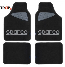 Πατάκια Μοκέτα Μαύρη με Γκρι Logo Sparco - SPC 1902Α