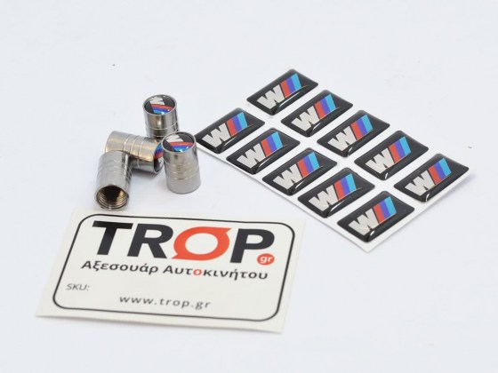 Μεταλλικές Βαλβίδες Ελαστικών και Αυτοκόλλητα Σήματα MPower - Φωτογραφία από TROP.gr