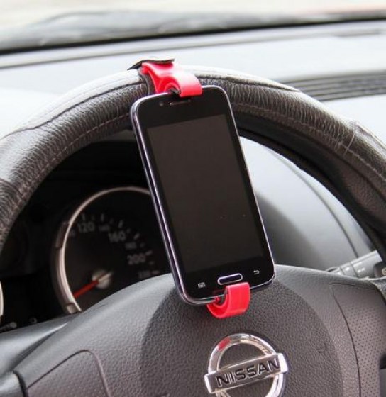 Βάση Κινητού Τηλεφώνου για Στήριξη σε Τιμόνι Αυτοκινήτου