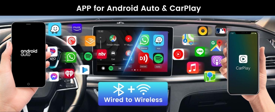 Apple Car Play &kappa;&alpha;&iota; Android Auto &chi;&omega;&rho;ί&sigmaf; &kappa;&alpha;&lambda;ώ&delta;&iota;&alpha; (wireless)